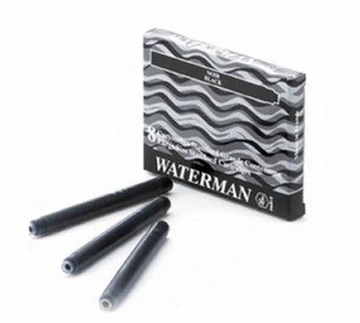 워터맨 만년필 잉크카트리지 흑색(8입)
