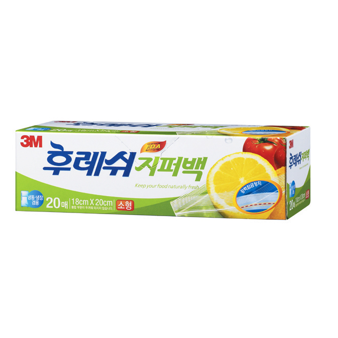 3M 후레쉬 지퍼백 소형(180*200mm) 20매 