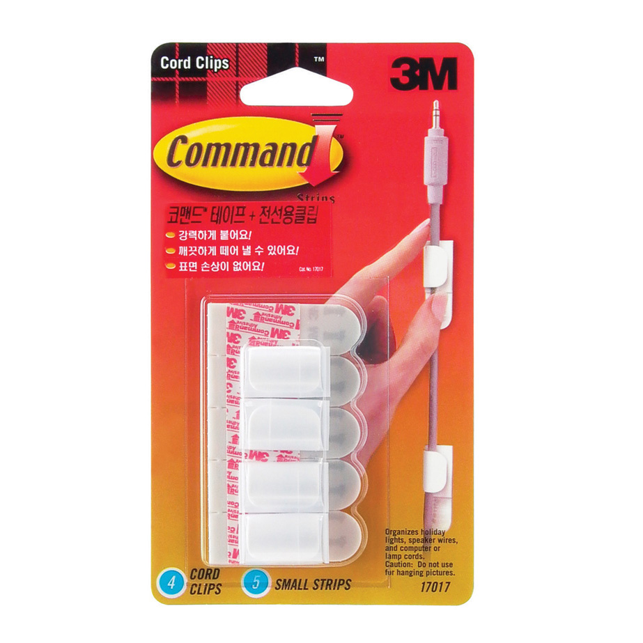 3M 코맨드 전선용클립 CD소(4입) #17017 
