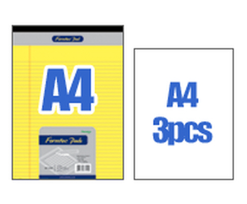 폼텍 노트패드 A4(노랑/50매*3권) NP-4132 