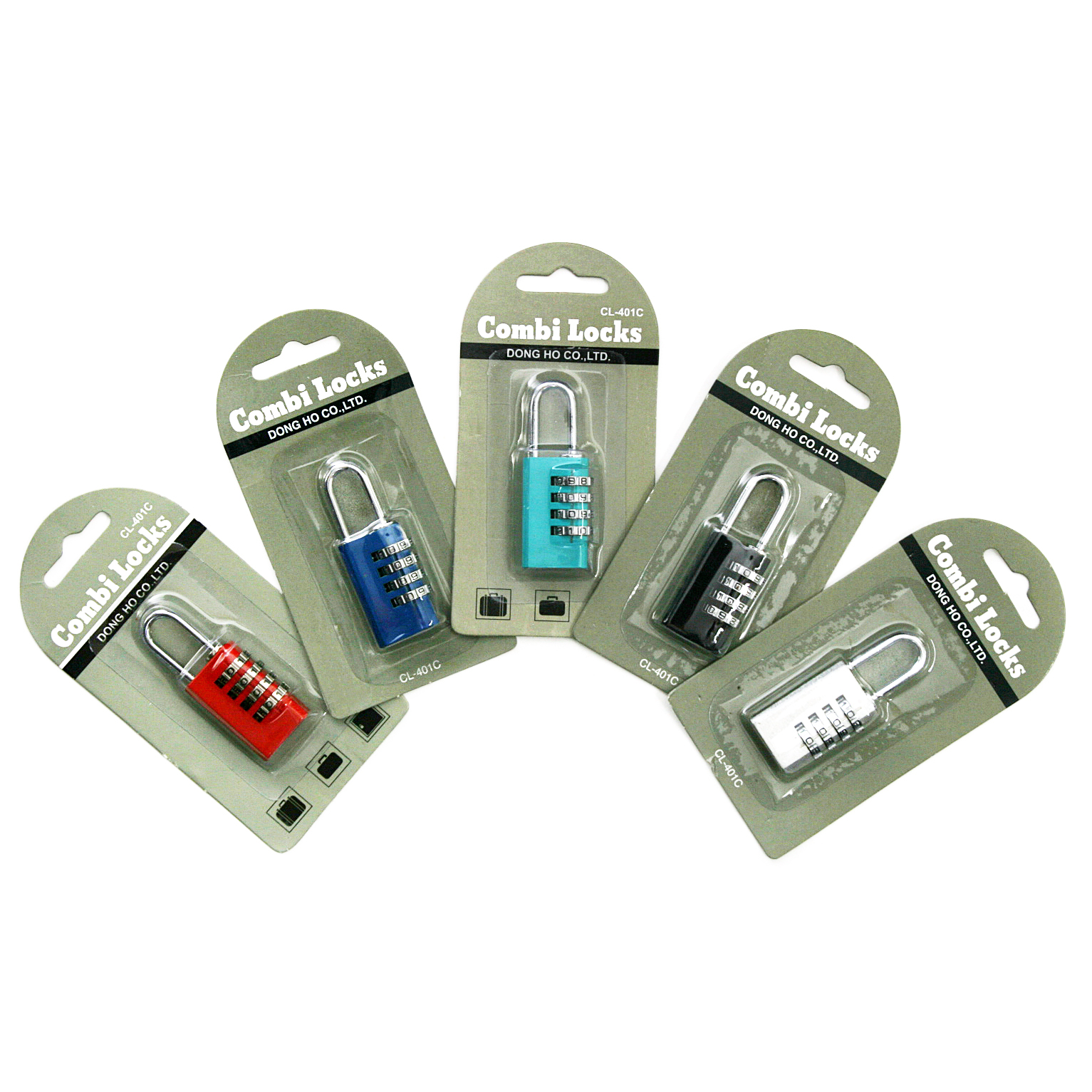 콤비락자물쇠 번호열쇠4단(적색) CL-401C 