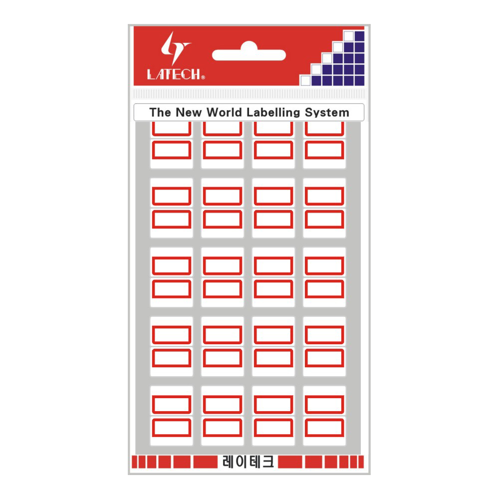 일반견출지 18*25mm(적색*12매/20편) 10-G102 