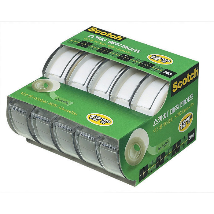 3M 매직테이프 오피스팩 12mm*11M(5입) #104-5