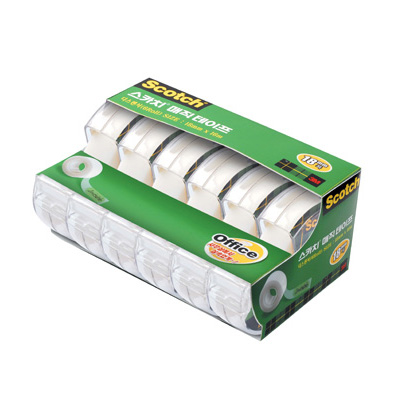 3M 매직테이프 오피스팩 18mm*16M(6입) #122A-6