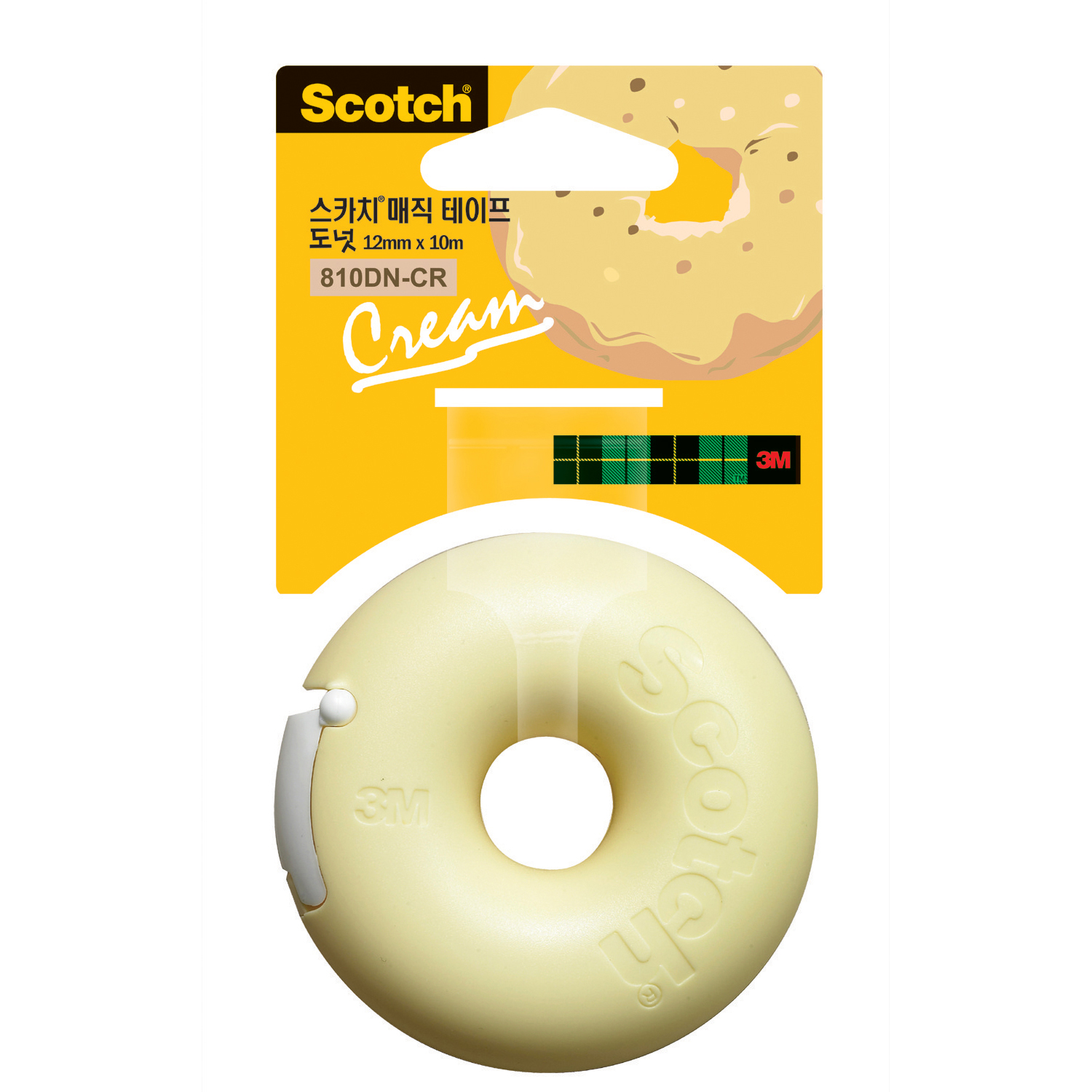 3M 매직테이프 도넛/크림(12mm*10M) #DN-CR
