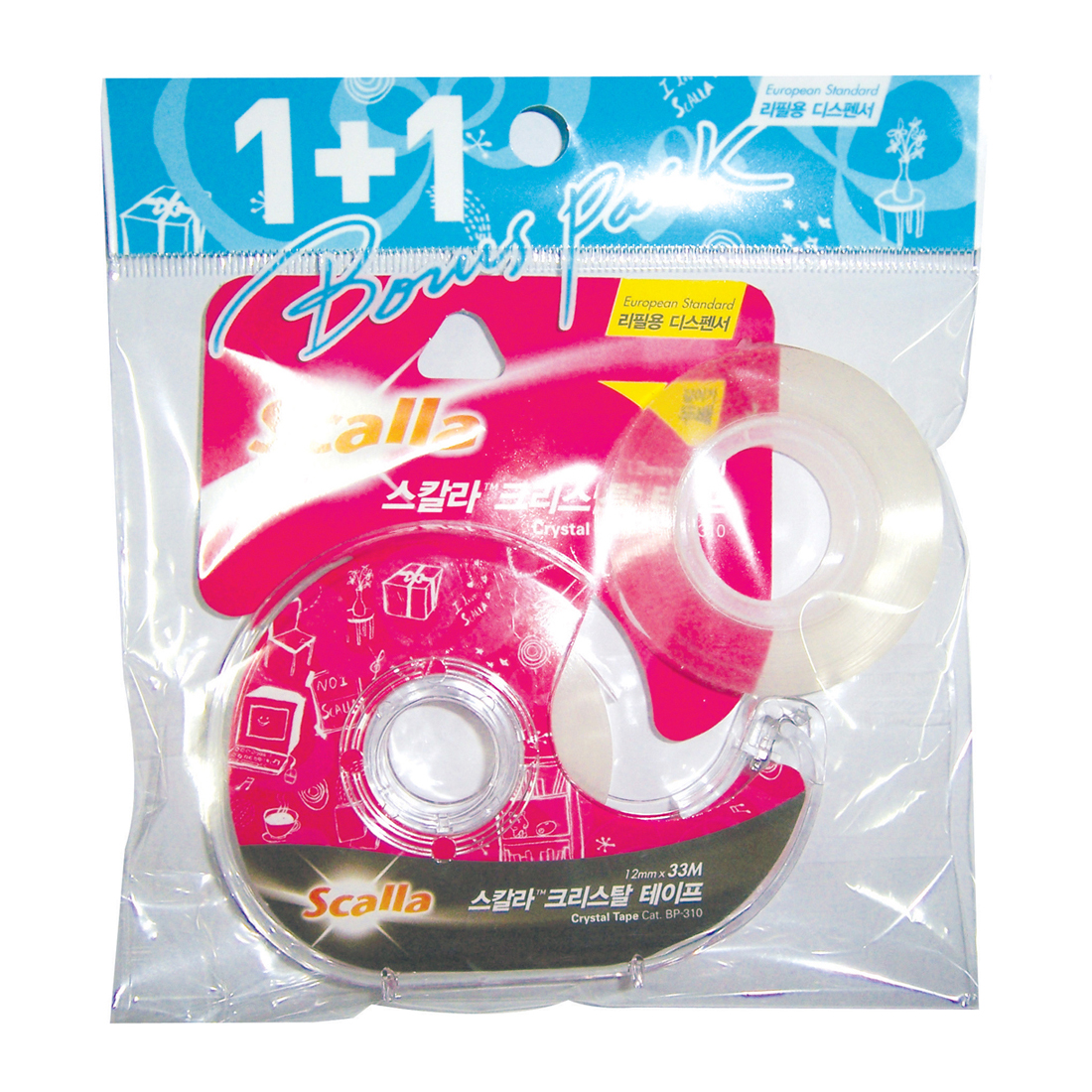 Scalla 크리스탈테이프(12mm*33M)+리필(1입) #BP-310R1