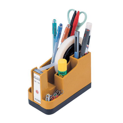 광명 테이프컷터(일자형+펜꽂이) KM-701