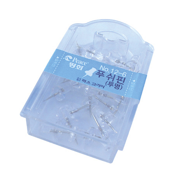 평화 투명푸쉬핀 NO.12-6 