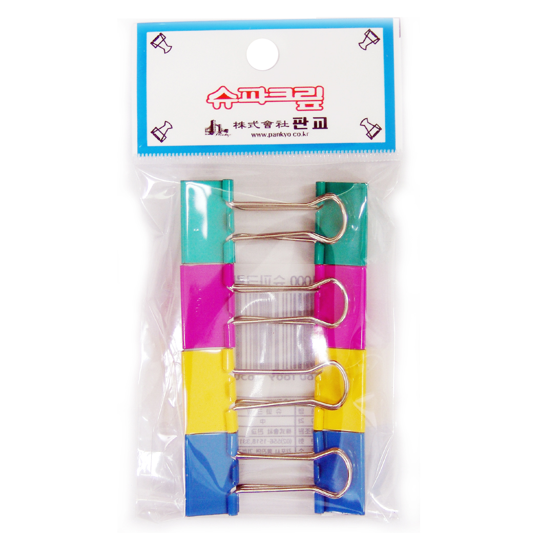 판교 팬시슈파크립(칼라) 중형(25mm/8입) 