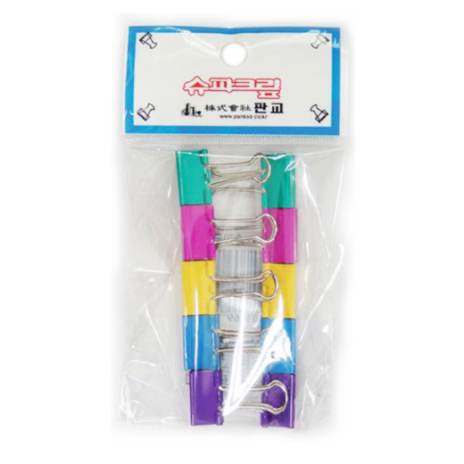 판교 팬시슈파크립(칼라) 미니(15mm/10입) 