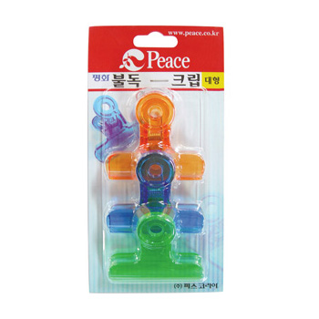 평화 플라스틱 불독크립 대형(65mm/3입)/행거용 