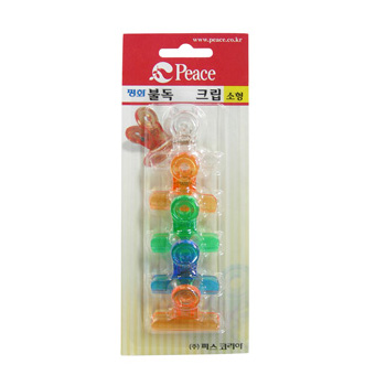 평화 플라스틱 불독크립 소형(40mm/5입)/행거용 