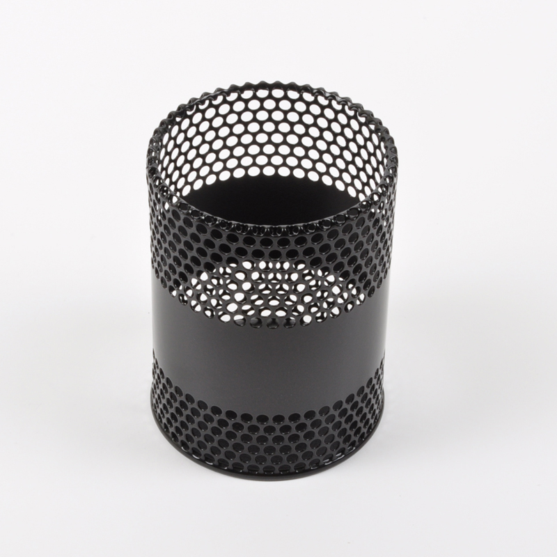 아코우 철재망사 원형펜꽂이(검정) 대(100*125mm) 