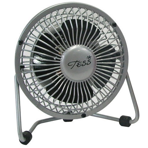 클래식 디자인 엔틱 메탈실버 탁상용 미니 선풍기[TESS-S401]
