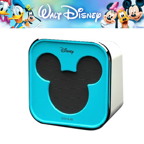 월트 디즈니 미키 캐릭터 USB 미니 스피커 WDS-2001U (블루)