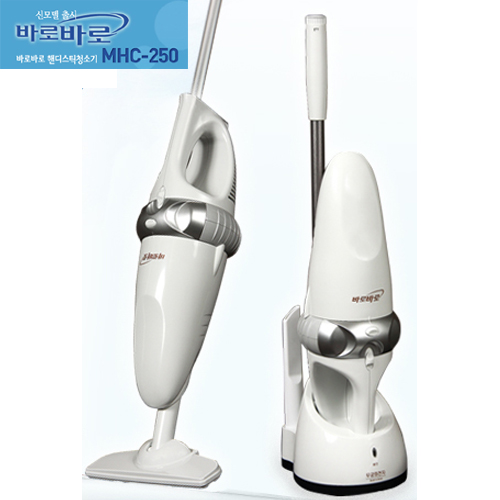 [상어형 캐릭터 디자인]名品 충전식 무선 스틱+핸디형 청소기[MHC-250W] 