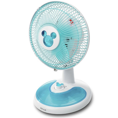 디즈니 캐릭터 미키(민트) 좌우회전 7형 18cm 탁상용 선풍기[WDF-184]