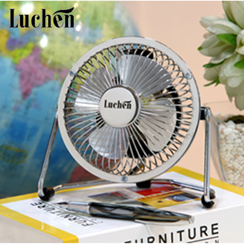 [작지만 강하다!]인테리어 루첸 4" 엔틱실버 크롬 4" 탁상형 미니 선풍기[BL-500S]