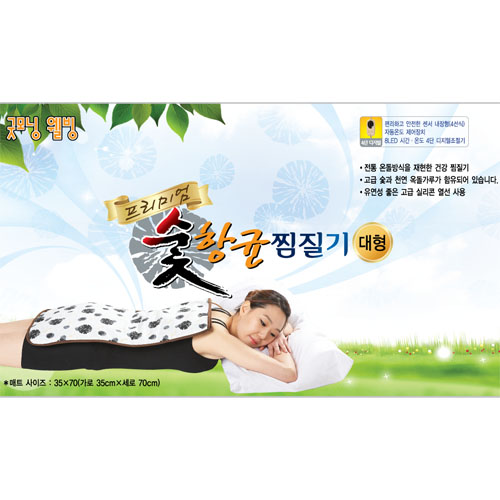 굿모닝웰빙 4단디지털(8LED타이머) 프리미엄 숯,항균 전기 찜질기[대형][EM-70]