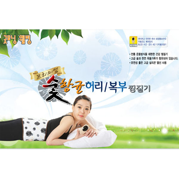굿모닝웰빙 4단디지털(8LED타이머) 프리미엄 숯,항균 허리/복부전용 전기 찜질기[EMW-01]