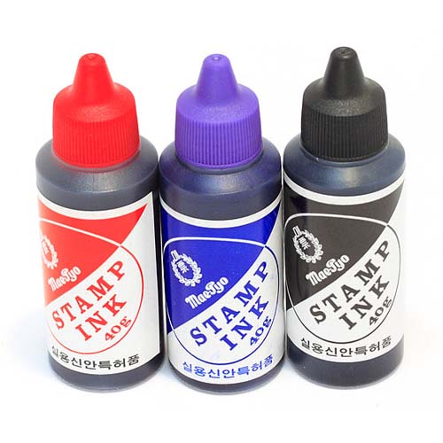 매표 스탬프잉크 흑색(40g) 