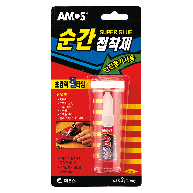 아모스 순간접착제 젤타입(3g) 
