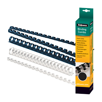 펠로우즈 플라스틱 제본링 14mm(흰색) 25입 