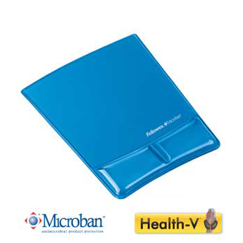펠로우즈 마이크로밴 Health-V 손목보호 마우스패드(209.6*250.8*22.2mm) 블루 91822 