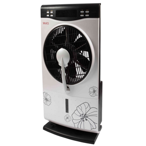 [모기퇴치기 기능/메탈릭펄아이보리+블랙]신개념 LED 미스트분무 냉각파워팬 리모콘 미세가습 선풍기[HJ-FM300]