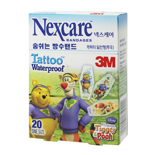3M 넥스케어 방수밴드 캐릭터푸우(20입) #568-20 