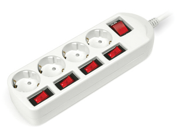 Subony 개별스위치 멀티탭 4구 2M #M-1342 