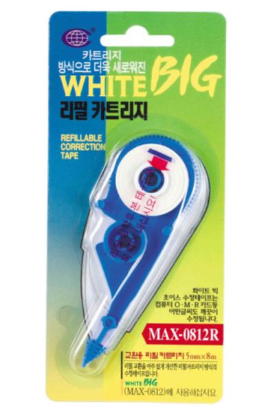 WHITE BIG 수정테이프리필 5mm*8M MAX-0182R 