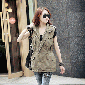 굿퀄리티~! 09842.빈티지 워싱 조끼/카키,베이지 2가지 색상