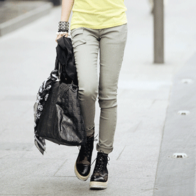 [퀄리티/스타일굿!]09706.포켓 스키니 팬츠/사선절개 디테일로 슬림한 핫바디 핏연출/코튼소재로 착용감 굿!! 