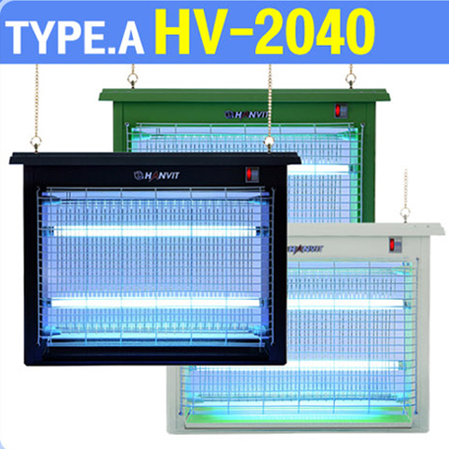 <국산>한빛 실내/외 겸용 다자바 해충퇴치 전격살충기(300평형)[HV-2040]