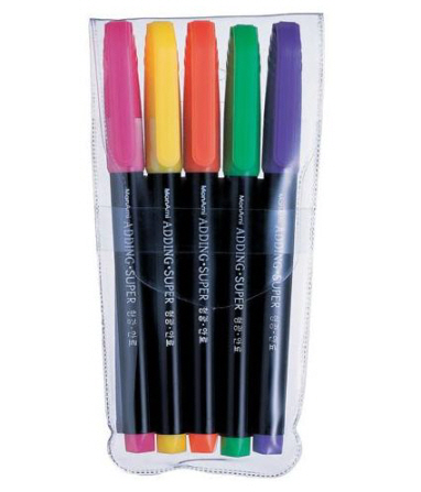 모나미 에딩슈퍼 형광펜 5색세트 B-20