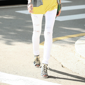 [MD추천]09147.화이트 슬림 스키니/신축성 아주 좋아요/ 