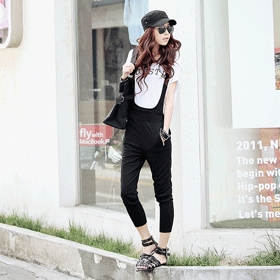 [스타일추천]09380.슬림 큐트 멜빵팬츠