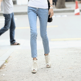 [엣지스타일]09984.트렌디 슬림 팬츠/밝은톤 색상/3단클로징버튼/하이웨이스트 디테일이 살짝 가미~ 