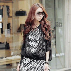 [베스트초이스]09829.시스루 셔츠 블라우스/러블리하고 하늘하늘 거리는 네츄럴 터치감으로 페미니한 감성이 묻어 나는 블라우스