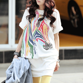 [스타일추천]08809.지브라 포인트 원피스/센스있게 들어간 지브라 포인트로 더욱 쿨해보이는 아이템