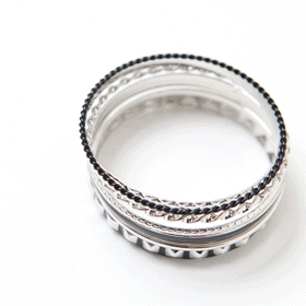 09925.사각 찡 멀티 뱅글 