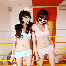 09848. V 넥 큐트 비키니 -K