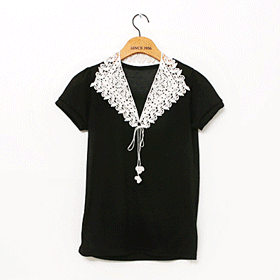 00297. Lace collar set T/사랑스러운 소녀감성의 코디를 하기 좋은 아이템~/레이스 카라가 셋트/