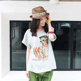 03430.런던의 메리제인/유니크한빈티지 프린팅