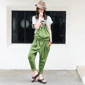 03431. 루피의 멜빵바지/빈티지 점프수트/코튼소재로 실용적인 아이템