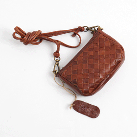 03498. 와플 크로스 가방/소가죽/스타일리쉬한 코디아이템