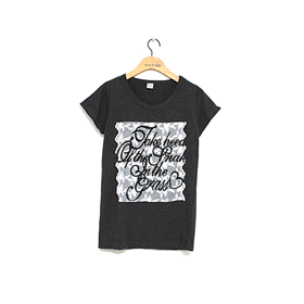 00388. 레이스패치 티셔츠/사랑스러운 포인트 디테일의 반팔 티셔츠