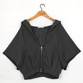 00431.레이즈포켓 후디 점퍼/딥 브이넥 디테일/ 앞뒷면 밑단 주름 디테일이 세련되고 볼륨감 있어 스타일리쉬한 느낌 연출 