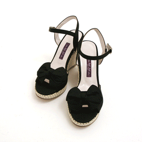 00372. Ribbon sandals sheepskin SH